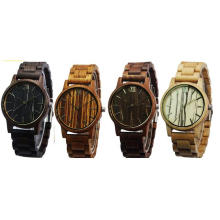 Relojes de pulsera de madera para hombre de 2017 nuevos relojes de madera de la moda